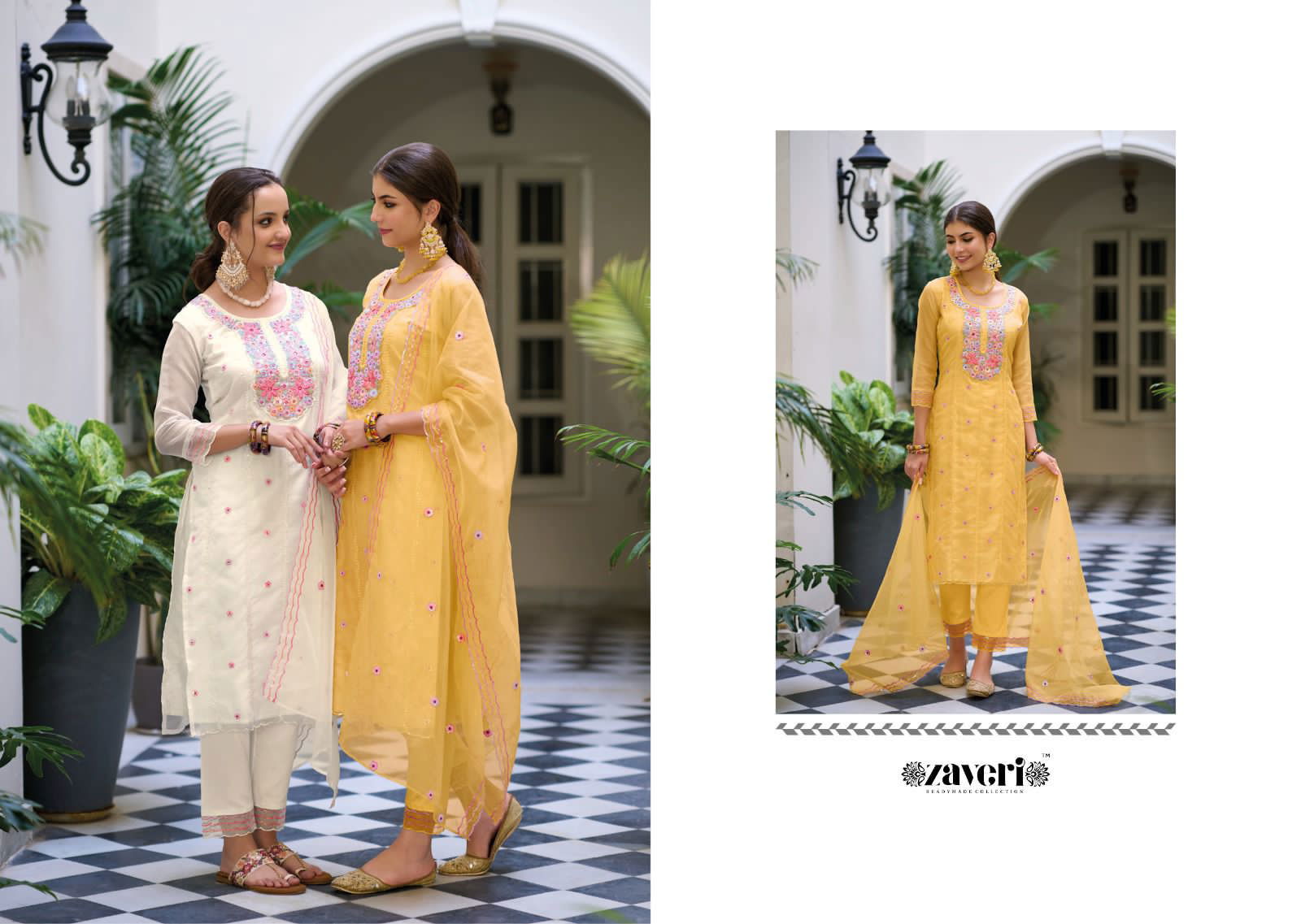 Eliza Zaveri Organza Readymade Suits Catalog